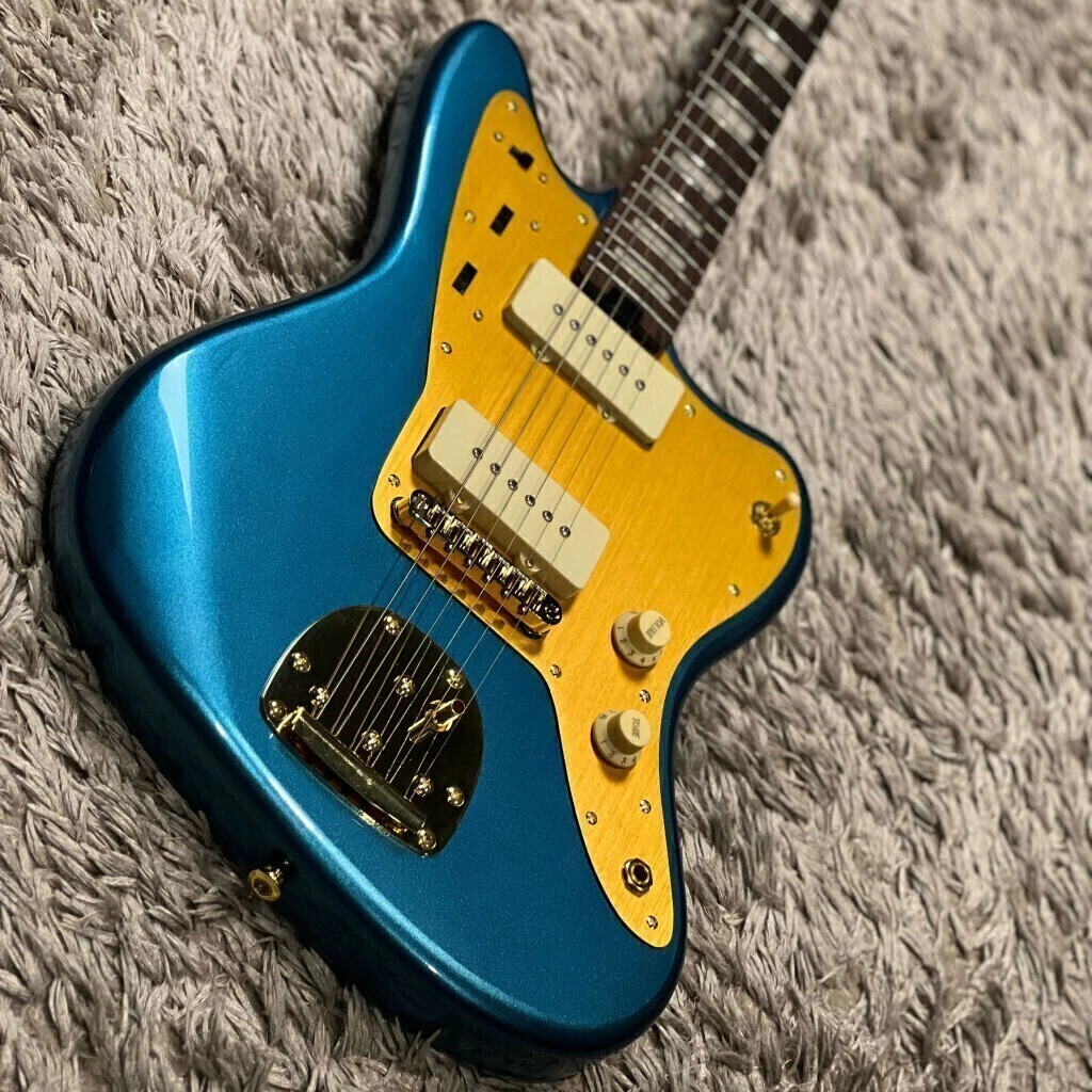 Guitarra Eléctrica Soloking Jm40 Offset Deluxe In Lake Placid Blue With Gold Hardware