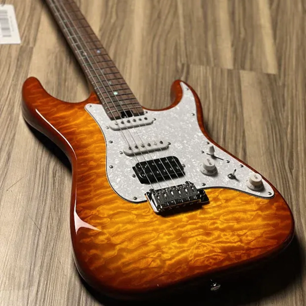 Guitarra Eléctrica Soloking Ms-1 Classic Mkii In Aged Honeyburst With 5A Quilt Top Nafiri Special Run