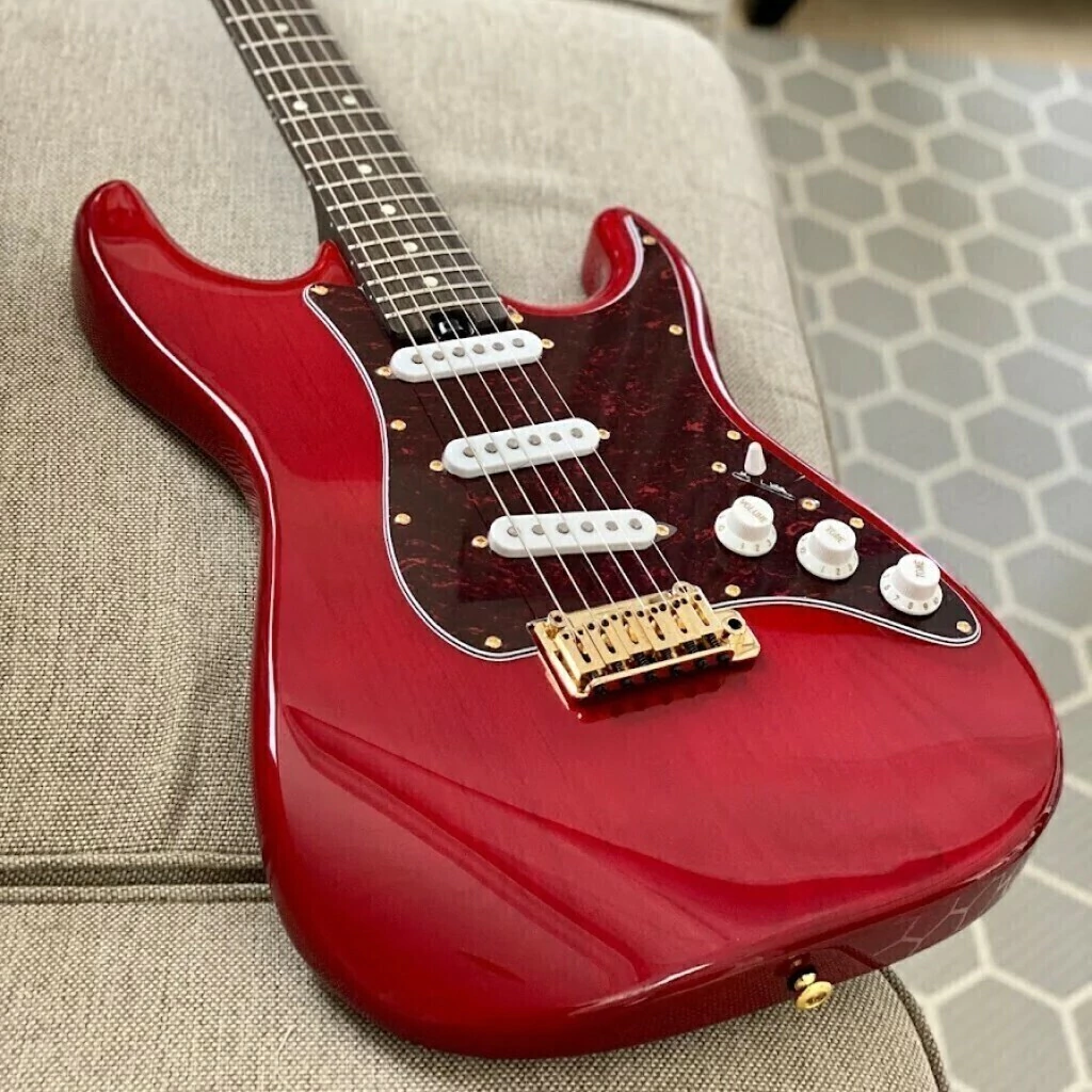 Guitarra Eléctrica Soloking Ms-1 Classic Sss Ash In Crimson Red With One Piece Rosewood Neck Nafiri Special Run