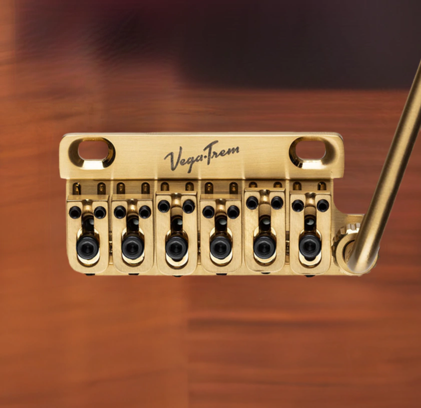 Puente Trémolo Para Guitarra Eléctrica Vegatrem Vt1 Ultra Trem 2 Pivotes (Gold)