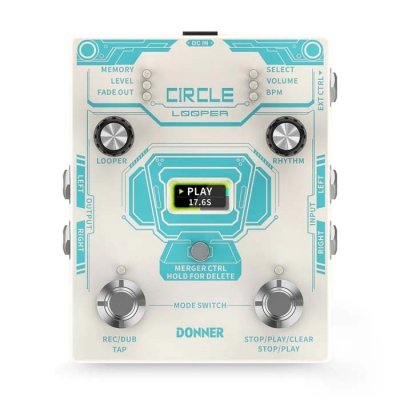 PEDAL DE EFECTO DONNER CIRCLE LOOPER-LOOPER Y CAJA DE RITMOS