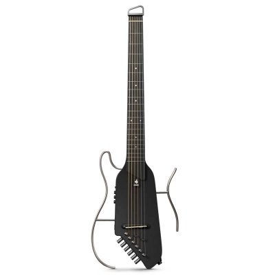 GUITARRA ELECTROACUSTICA DONNER HUSH-I SILENCIOSA-DE VIAJE-CAOBA MAPLE-COLOR NEGRA