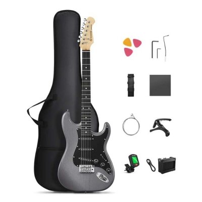 Set Guitarra Electrica Donner Dst80 Con Amplificador 5W-Funda-Afinador Color Matton Black Ec6961