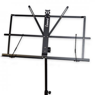 ATRIL DE PIE LEONARD REGULABLE 3 TRAMOS CON FUNDA-COLOR NEGRO LNDAT3