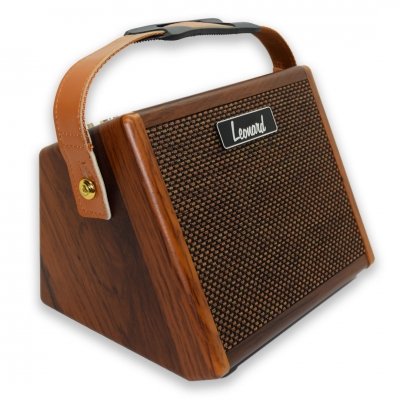 AMPLIFICADOR LEONARD PARA GUITARRA Y VOZ-15WATTS-DOS CANALES-BATERIA RECARGABLE-REVERB-BLUETOOTH