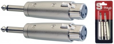 ADAPTADOR STAGG XLR HEMBRA A PLUG - BLISTER X 2 UNIDADES
