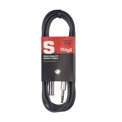 CABLE STAGG PLUG STEREO-PROLONGADOR PLUG 3 MTS
