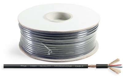 ROLLO DE CABLE STAGG PARA MICROFONO-100 METROS-6MM