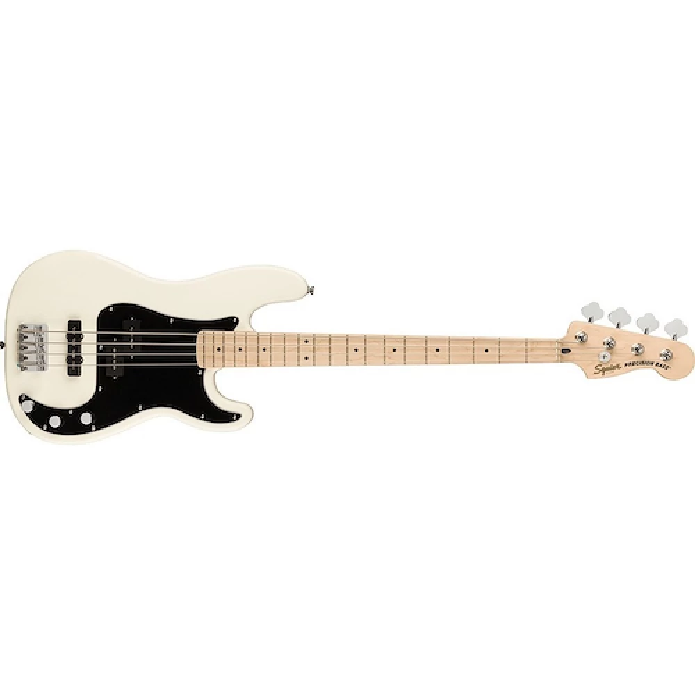 Squier Affinity Series  Precision Bass Pj, Maple Fing Black Pickguard, Olympic White Squier 037-8553-505