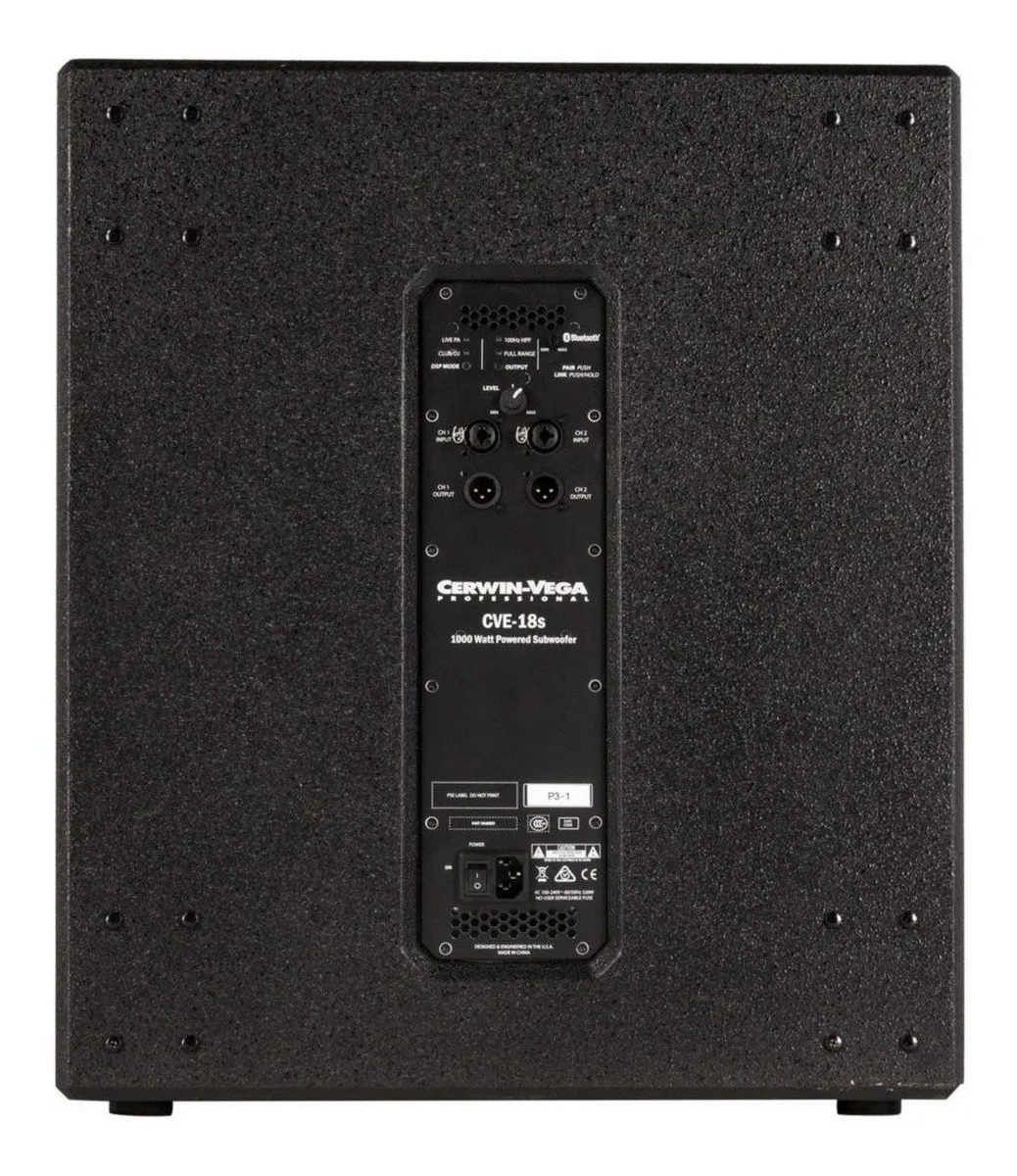 Cerwin Vega Cve18s Subwoofer Potenciado Activo 18 1000 W Negro - Imagen 2