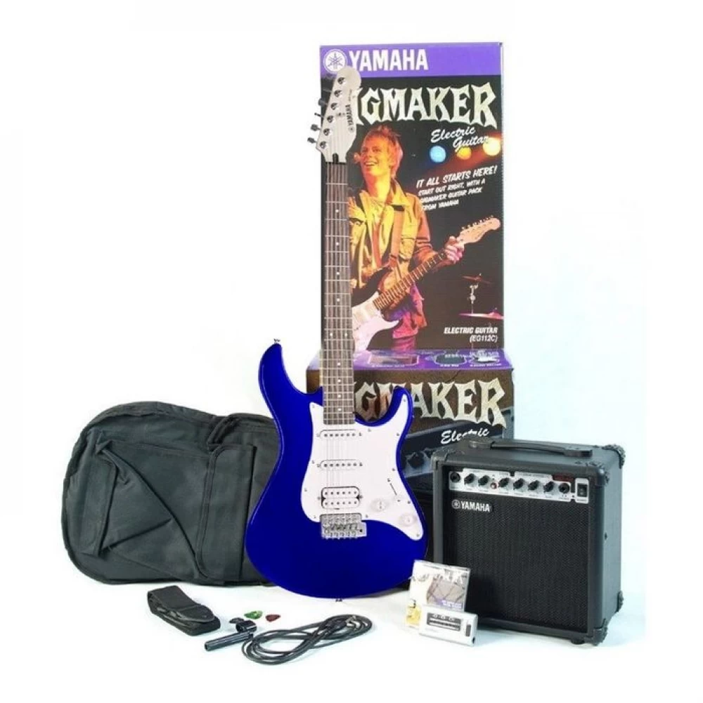 Gigmaker Pack De Amplificador Y Guitarra Eléctrica Color Azul Metálico Yamaha Eg112Gpiimb