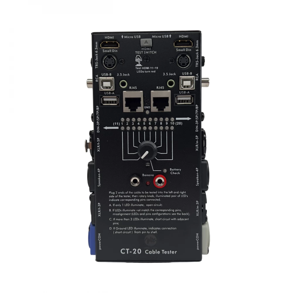 Tester Multifunción De Cables De Audio Y Video Vmr Multi-Tester