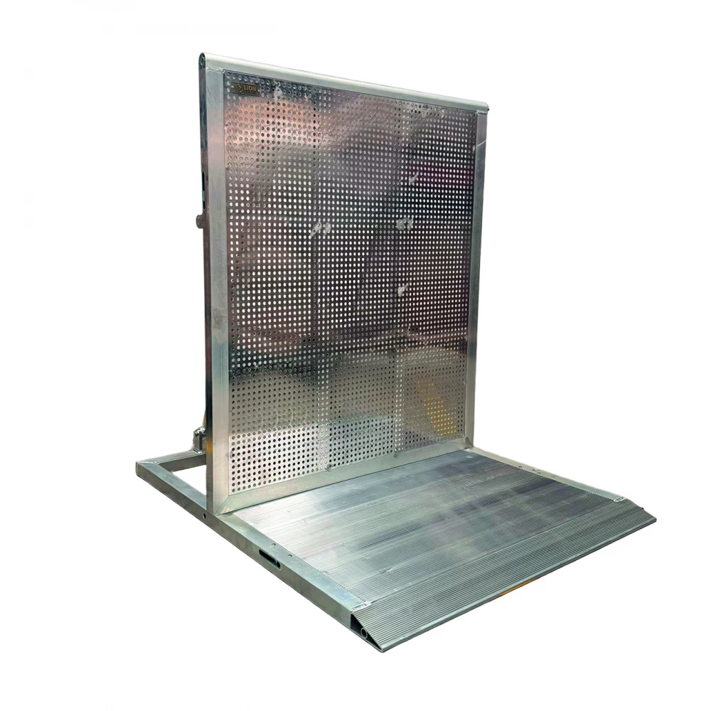 Valla Freestanding  De Seguridad Para Eventos Con Placa Antideslizante Lion Support Valla-Al-Plat