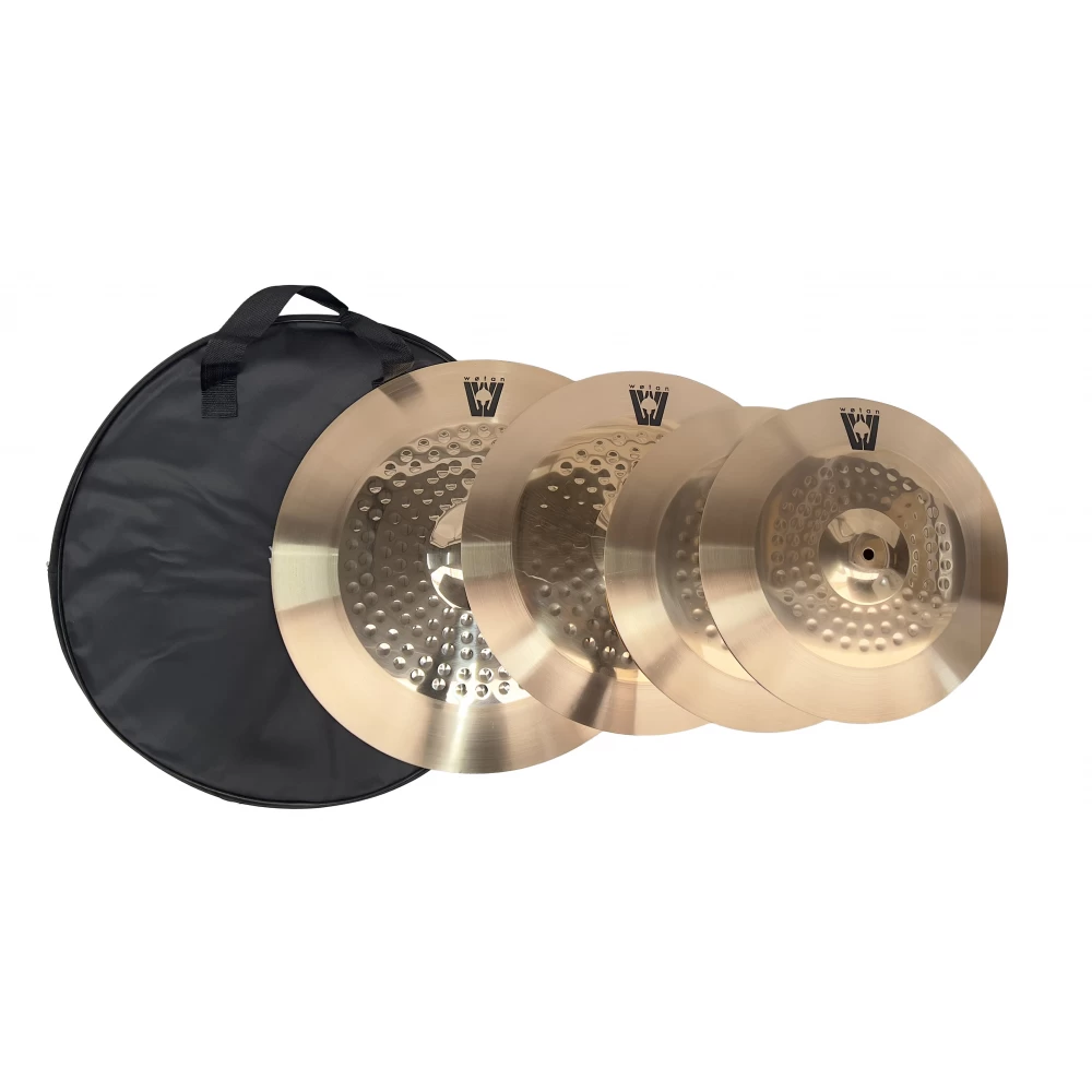 Set De Platos Para Bateria Hihat Crash Ride Con Bolso Wotan W-Cymbal-Set