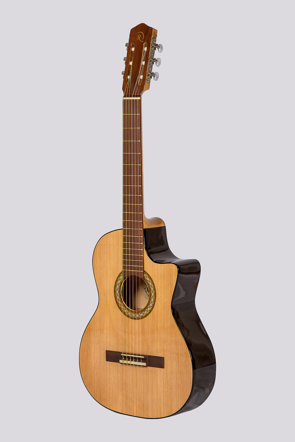 Guitarra Electrocriolla Romantica De Estudio Con Corte N-Std Con Funda Natural Fishman Isys