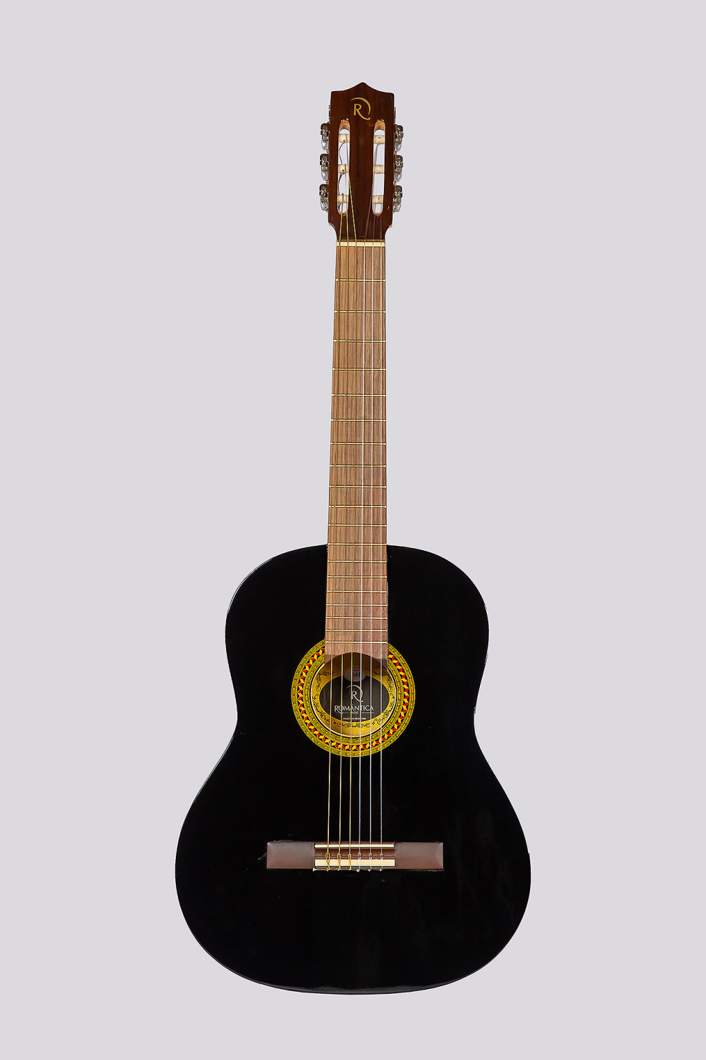 Guitarra  Electrocriolla Romantica De Aprendizaje Aap Negra Zurdos Eq-4T Con Funda