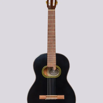 Guitarra De Concierto Electrocriolla Profesional Z-2 Con Funda Zurdos Negra Fishman Isys Romantica