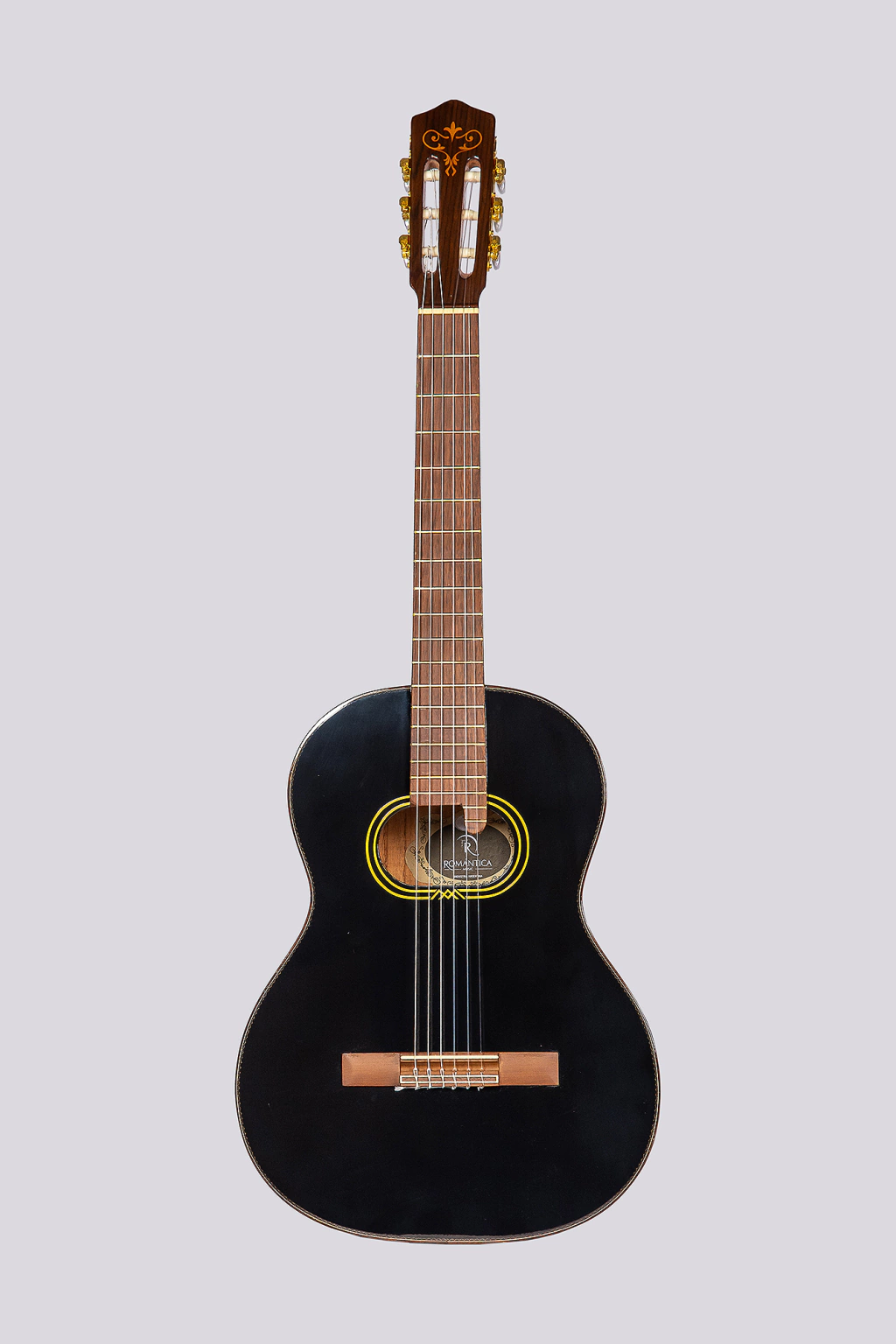 Guitarra De Concierto Electrocriolla Profesional Z-2 Con Funda Zurdos Negra Fishman Isys Romantica