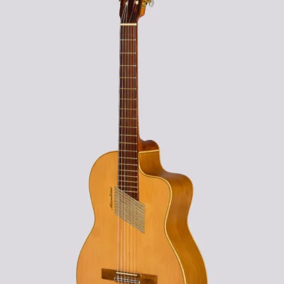 Guitarra Electrocriolla De Concierto Profesional Nw-200 Mantini Con Funda Natural Fishman Presys Romantica