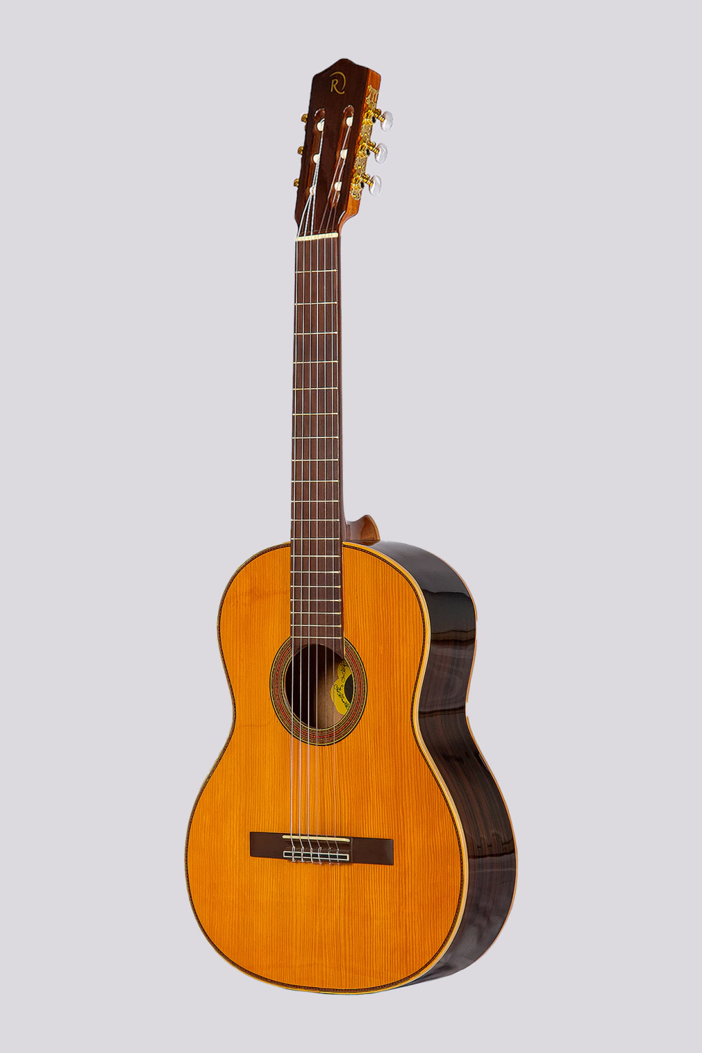 Guitarra Electrocriolla Romantica D De Medio Concierto Con Funda Natural Zurdos Fishman Isys