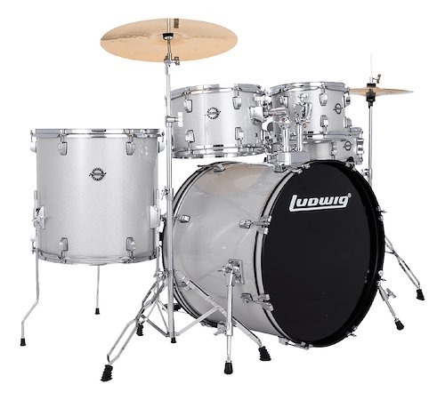 Ludwig Lc19515Dir-Bateria Accent 10+12+16+22+Red.14 Silve