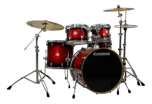 Ludwig Lcb522Fxsddir Ludwig Element Drive Deep Redburst
