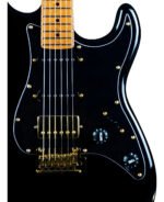 Guitarra Electrica Jet Guitars Js400 Black Maquinaria Dorada - Imagen 3